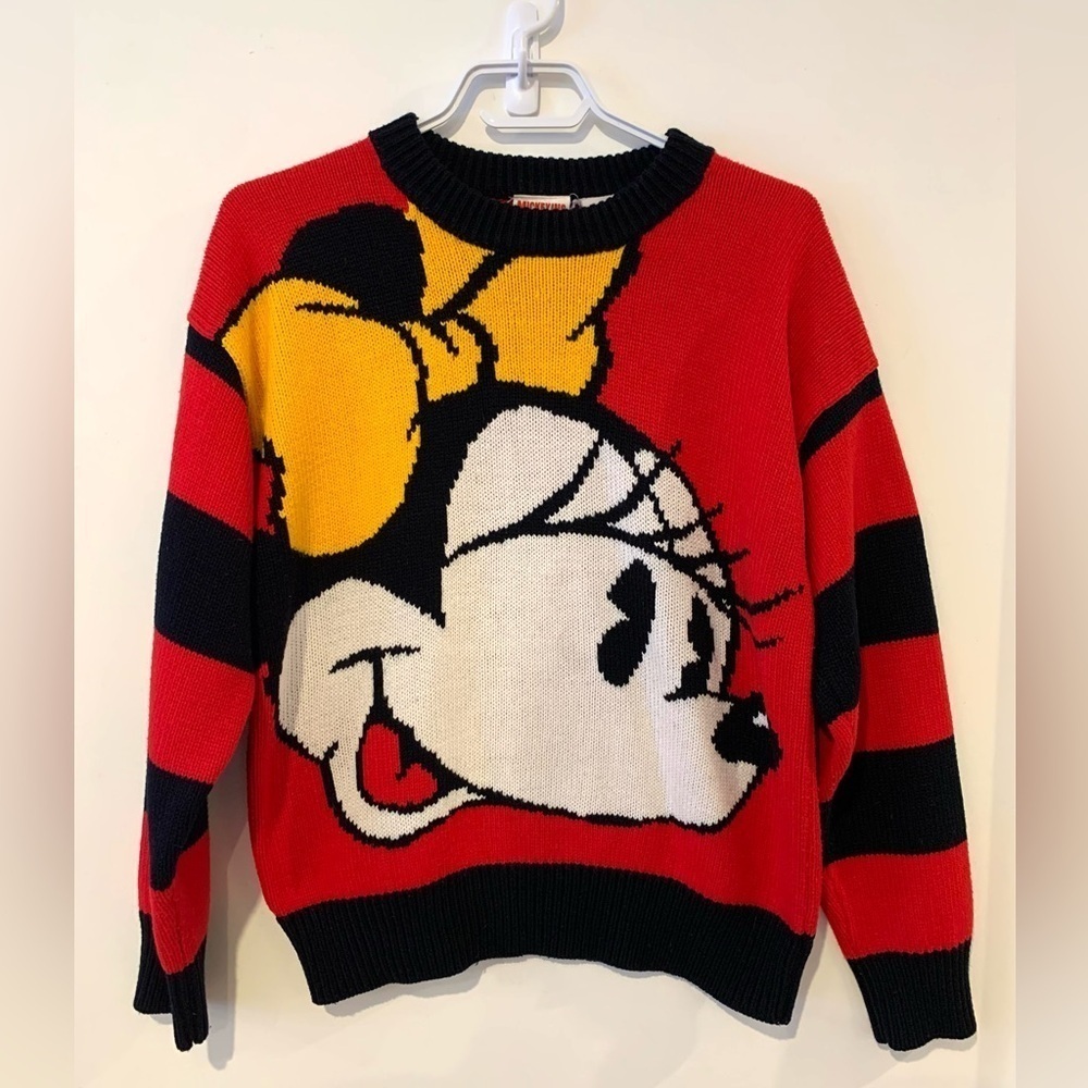 VINTAGE DISNEY 80s/90s Minnie Mouse Sweater | Medium | Mickey Mouse